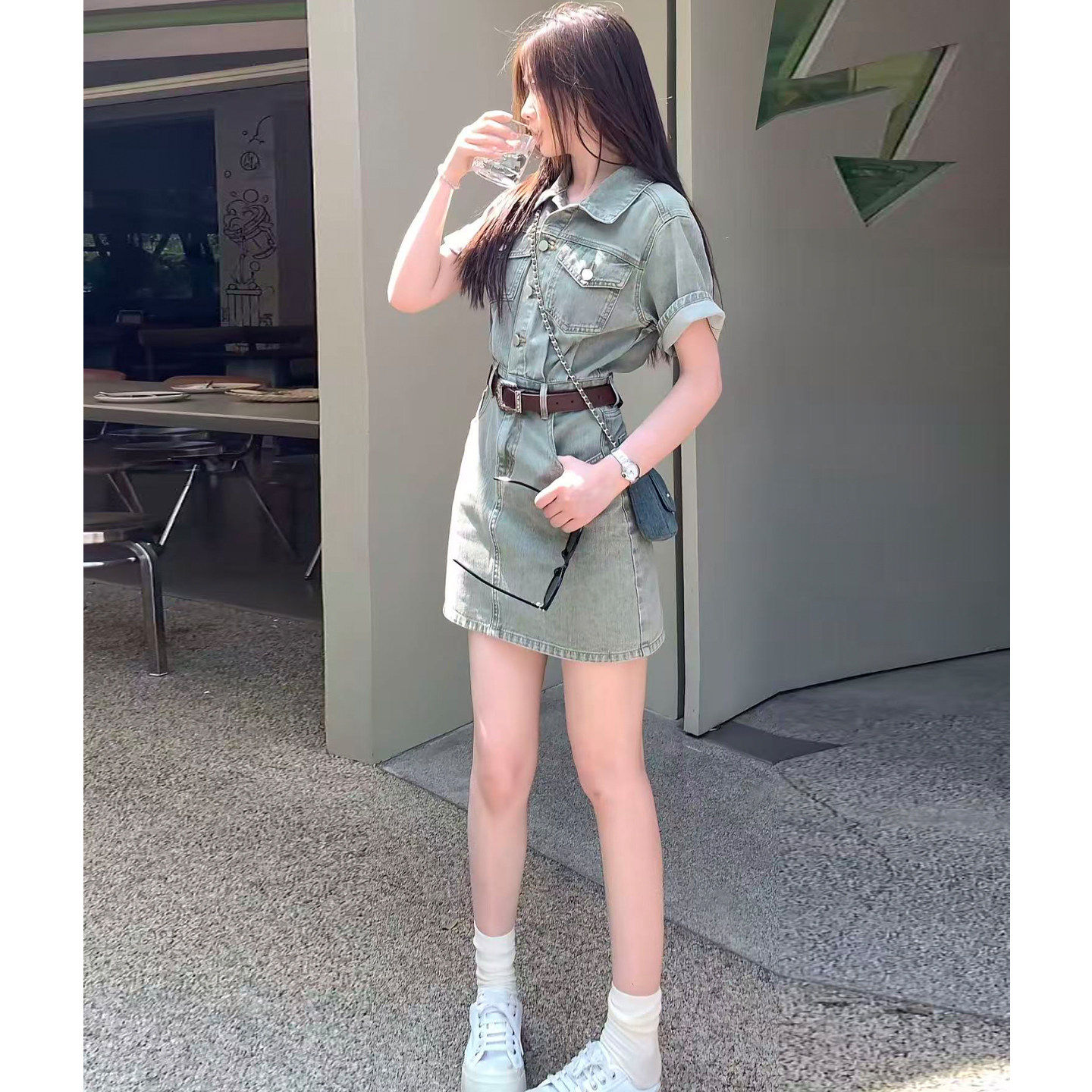 小个子巨好看的牛仔洋装