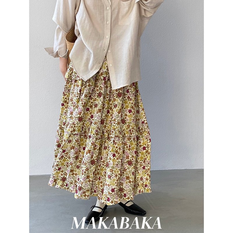 温柔风碎花拼接半身裙女26早春季新款小个子百褶裙高腰宽松a字裙,女装/女士精品,半身裙,淘宝优惠券,粉丝福利购,淘宝优惠卷