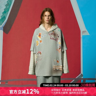 【宋亚轩严浩翔同款】CHEERi UPi满印玩具假两件长袖卫衣26春新款