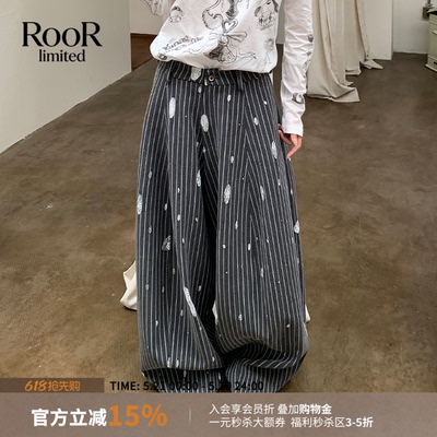 哈尔蕾丝破洞气球长裤女春夏