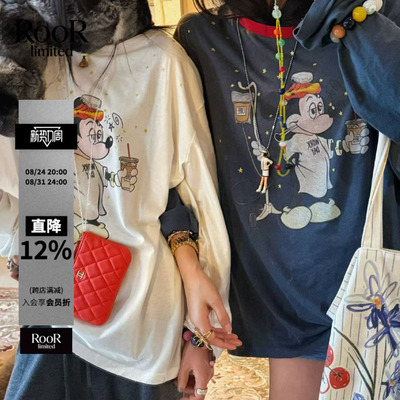 SELALAGU卡通米老鼠长袖T恤女