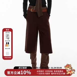 女25秋冬新款 MAKE 宽松加厚保暖绵羊毛七分休闲裤 风系列时尚 IF季