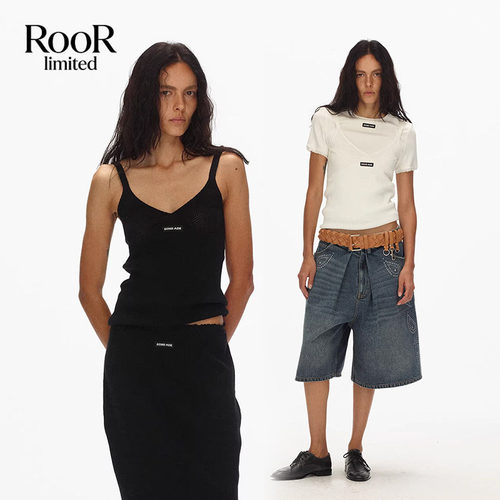 ECHOADE大V领蕾丝修身针织吊带