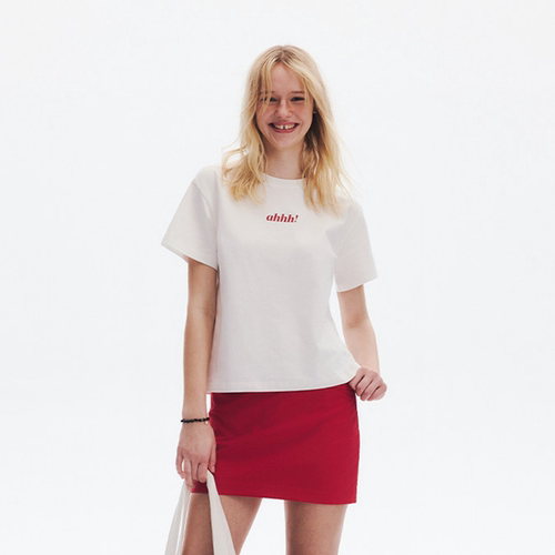 Ahhh简约活力大方短款短袖T恤