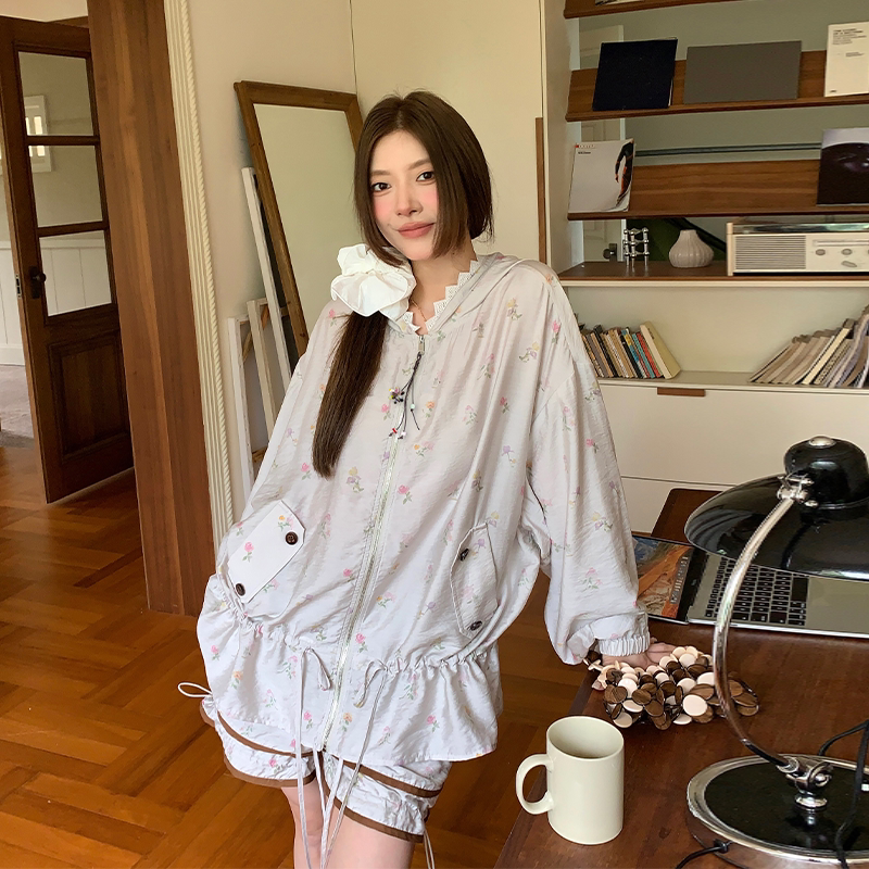 早秋新款莫代尔真丝防晒套装女