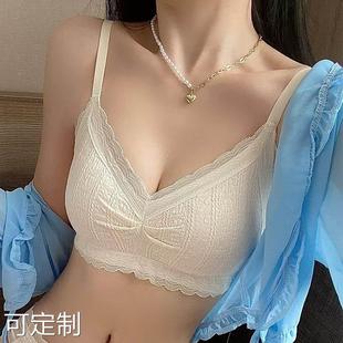 无痕内衣女小胸聚拢学生无钢圈欲风胸罩背心带胸垫一体文胸定制