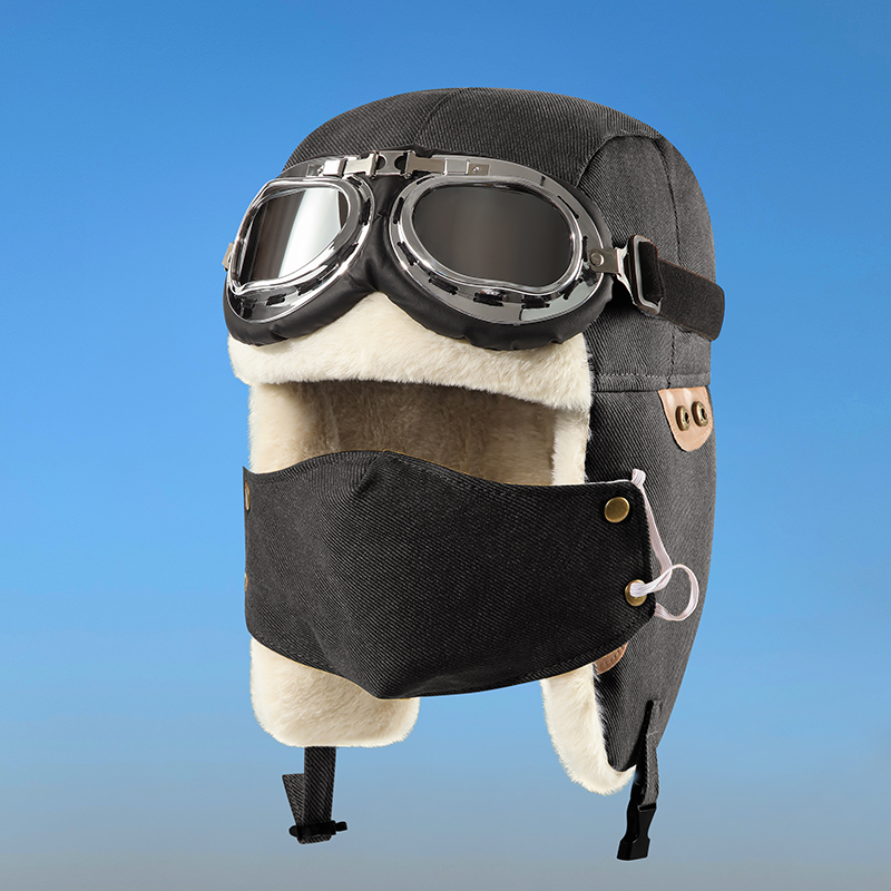 飞行员加绒加厚防寒骑车雷锋帽子