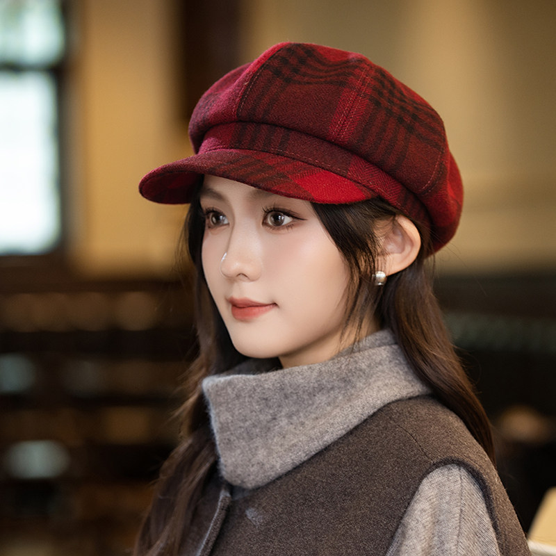 贝雷帽女秋冬季保暖报童鸭舌帽百搭气质显脸小复古网红画家八角帽,服饰配件/皮带/帽子/围巾,帽子,淘宝优惠券,粉丝福利购,淘宝优惠卷