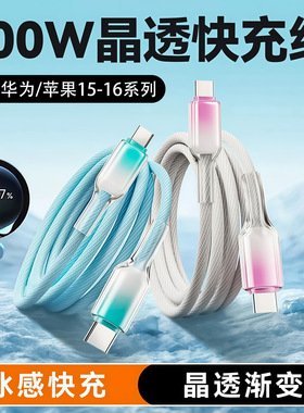100W双头Type-C快充车充数据线
