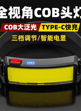 COB泛光头戴维修工作灯USB充电