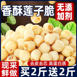 莲子脆开袋即食无添加去芯香酥莲子脆原椒盐味脱水果蔬菜干零食品