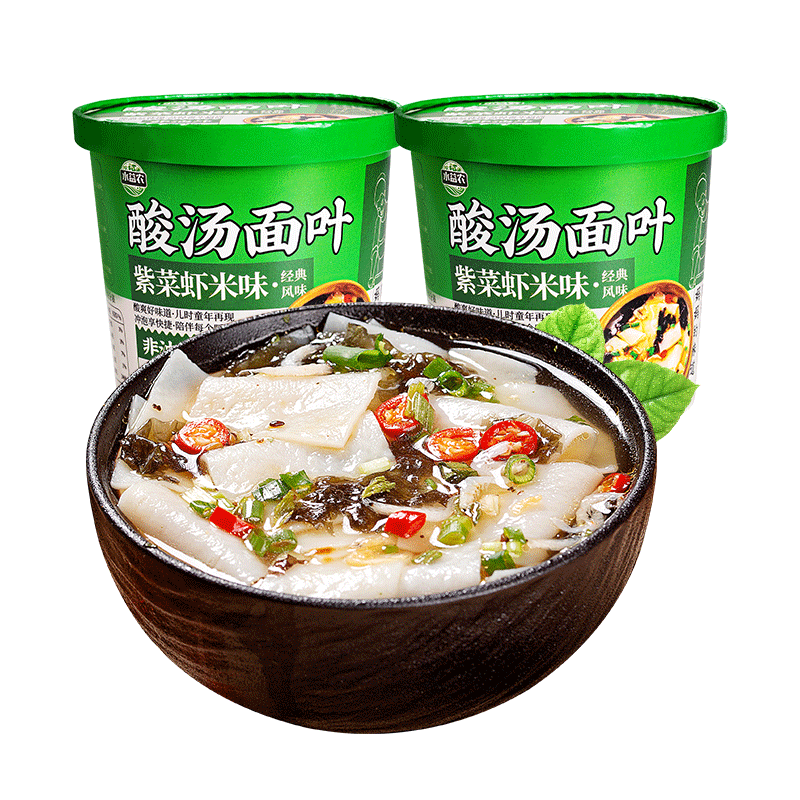 酸汤面叶紫菜虾米味河南大份160g