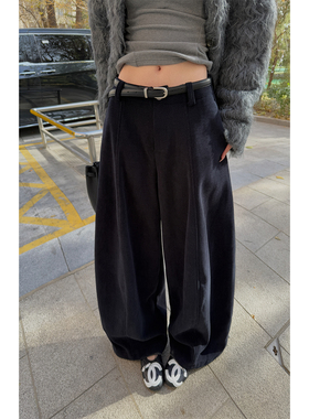 Here yaya shop 店主怒推bi入款巨洋气灯芯绒复合绒小版气球裤