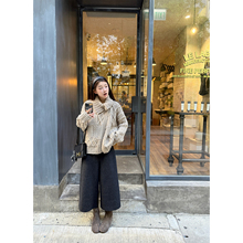 Here yaya shop 太妃奶糖复古慵懒调调羊毛麻花翻领大毛衣