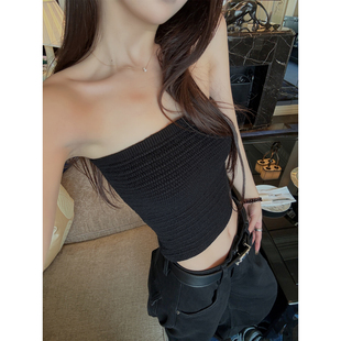 半熟奶酥超绝氛围精致穿搭针织抹胸 shop Here yaya