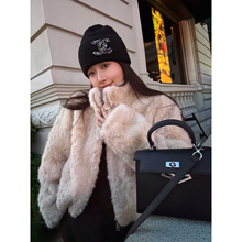 Here yaya shop 10.20 啵啵牛乳茶仿小胡羊立领时髦环保皮草外套