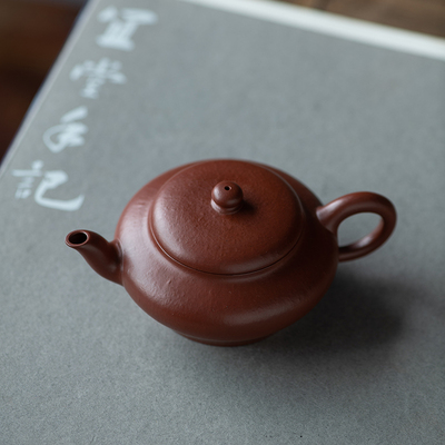 稀有大红袍纯手工朱泥壶