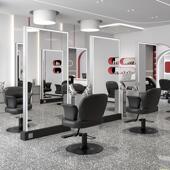 发廊专用理发店镜台网红烫染落地单面双面镜台LED镜子带灯美发镜