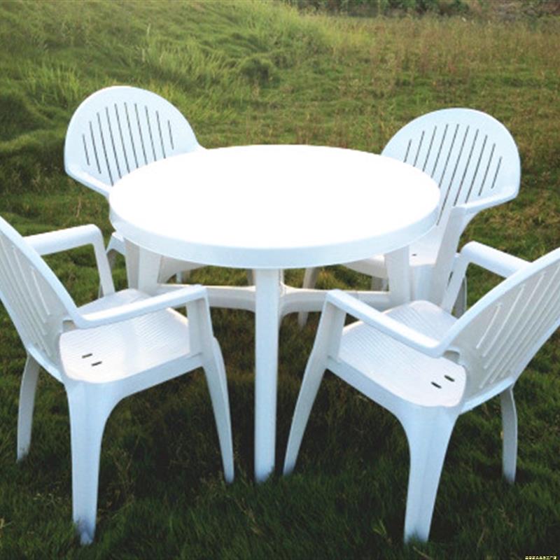 户外夜市烧烤大排档塑料桌椅庭院室外沙滩冷饮饭店靠背椅子圆桌子