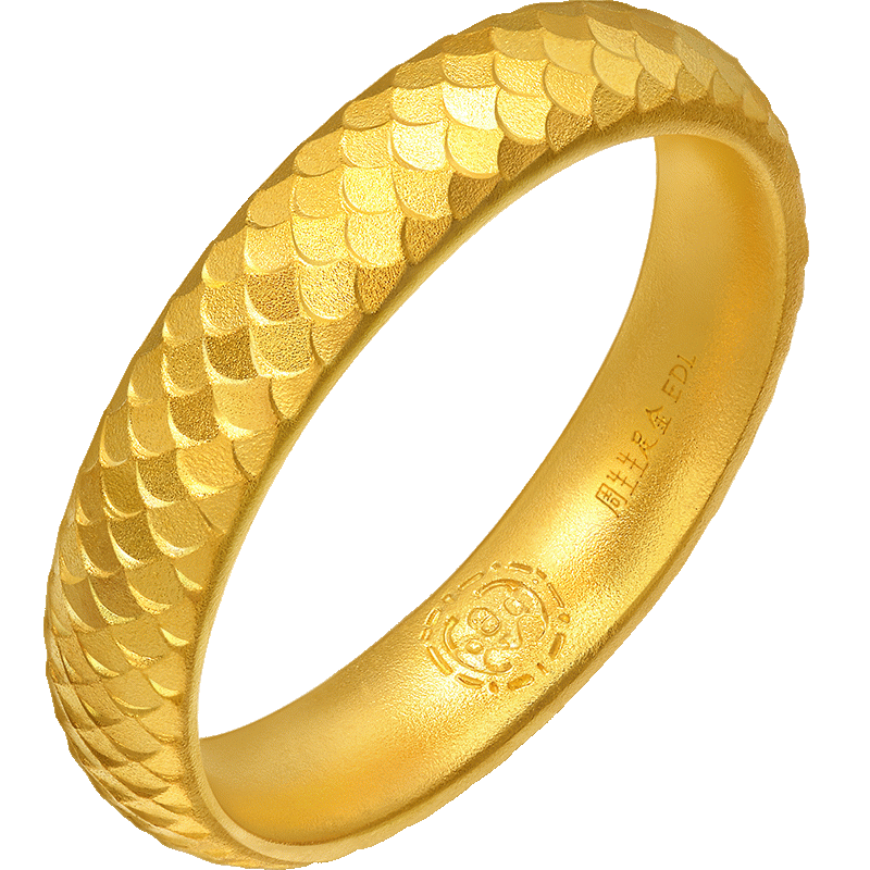 周生生古法黄金东方古祖黄金足金龙鳞戒指女款94539R