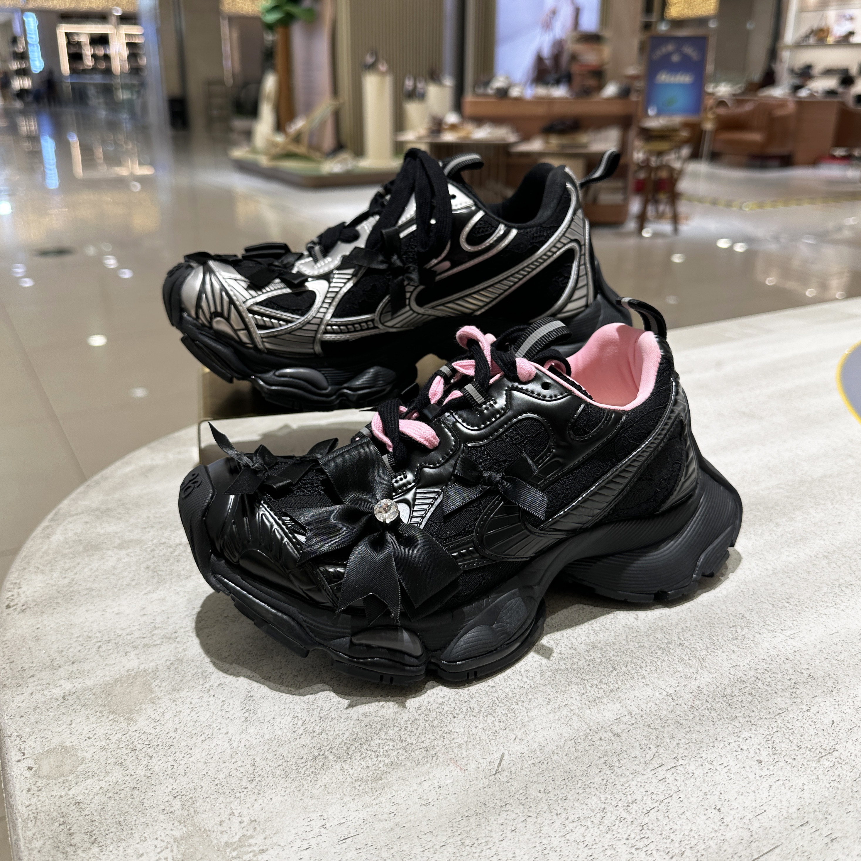 商场同款MIO米奥女鞋银色复古