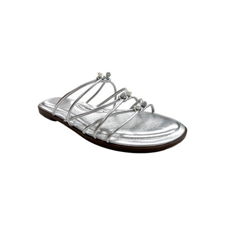 CBANNER千百度女鞋平底银色拖鞋2026新款绝美A26386511B02B18B19