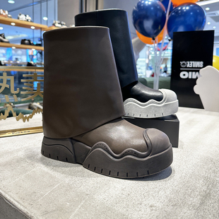 MIO米奥短靴2024秋冬新款靴子女鞋另类马丁靴商场同款M245733163