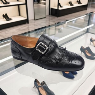 MIO米奥女鞋法式真皮乐福鞋2026新款一脚蹬皮鞋女士款M261537308