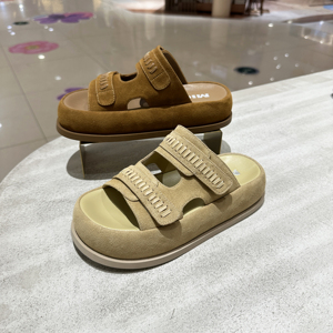 MIO头层牛皮轻便厚底休闲凉鞋