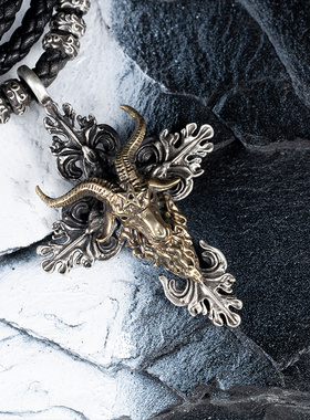 白木黑冰原创设计925银情侣项链