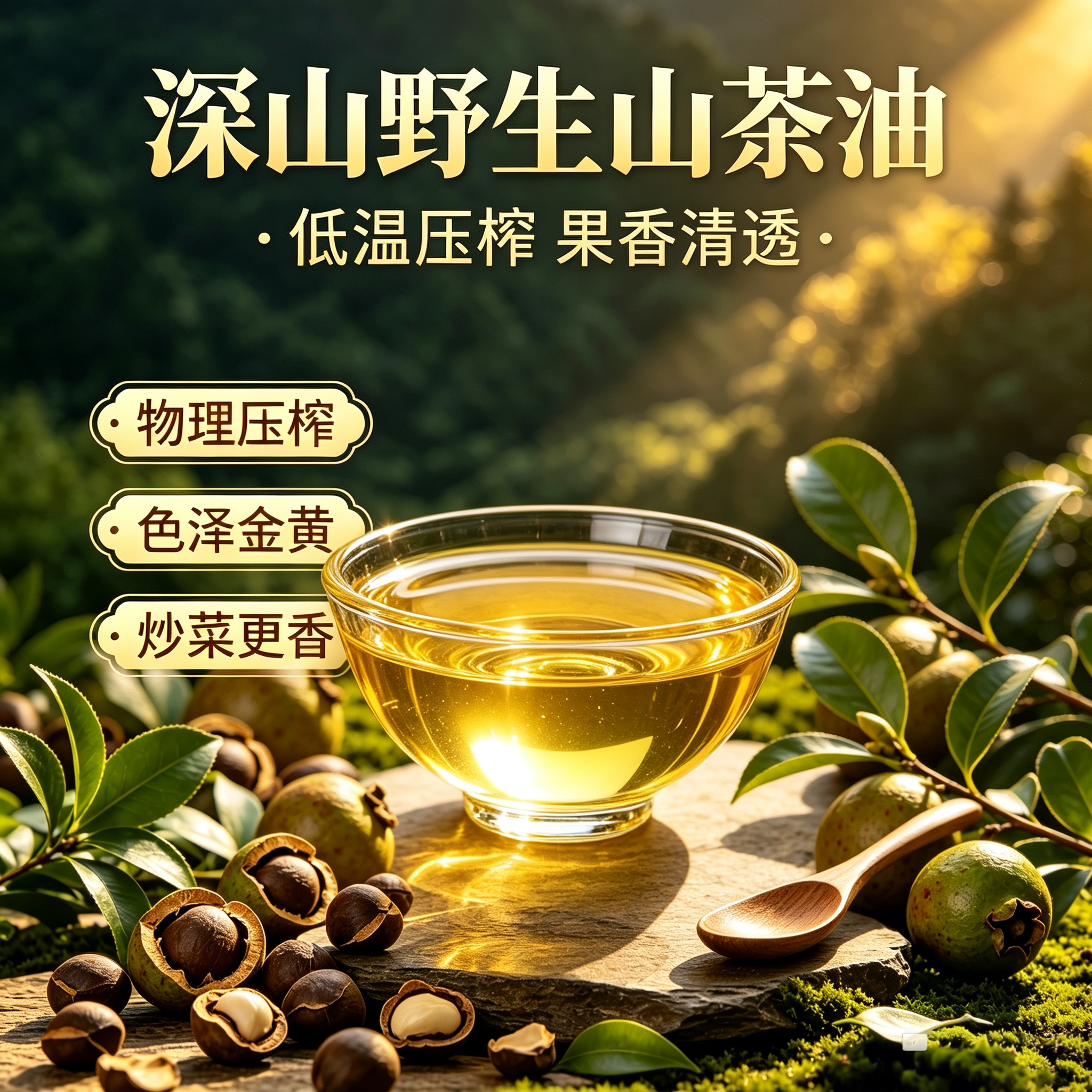贵州高山茶油农家茶籽油老品种天然物理压榨正品食用护肤纯正茶油