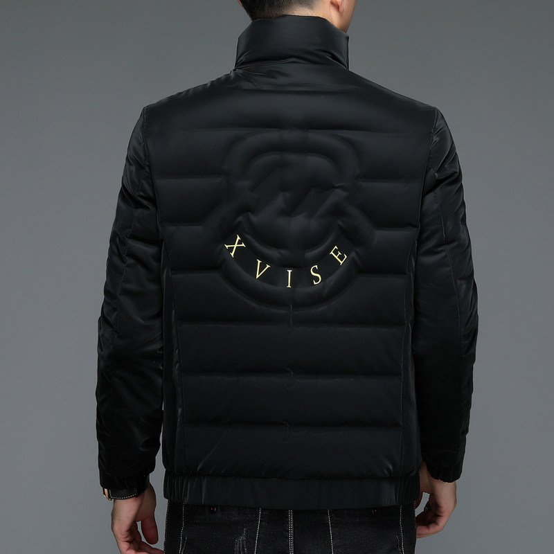 6101/P190商务男装羽绒服中青年立领潮流时尚刺绣印花羽绒衣外套,男装羽绒服,星座1216