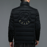 6101/P190商务男装羽绒服中青年立领潮流时尚刺绣印花羽绒衣外套，男装羽绒服，星座1216