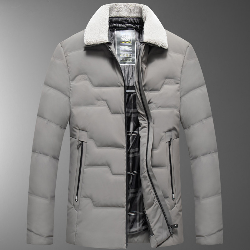 92001/P190中老年休闲商务羽绒服外套中青年爸爸羽绒衣外套图片