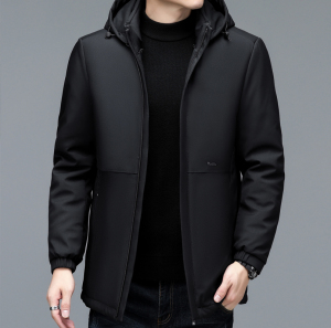 8218/P168商务爸爸羽绒服中老年冬装外套父亲中长款羽绒衣男图片