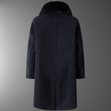 可脱内胆羽绒羊毛呢大衣8015/P240长款休闲商务中老年爸爸呢大衣，男装毛呢大衣，星座1216