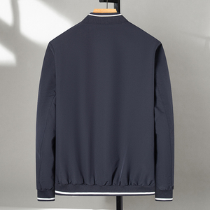 2218/P60 秋装新款中年潮流爸爸夹克父亲外套运动休闲棒球服图片