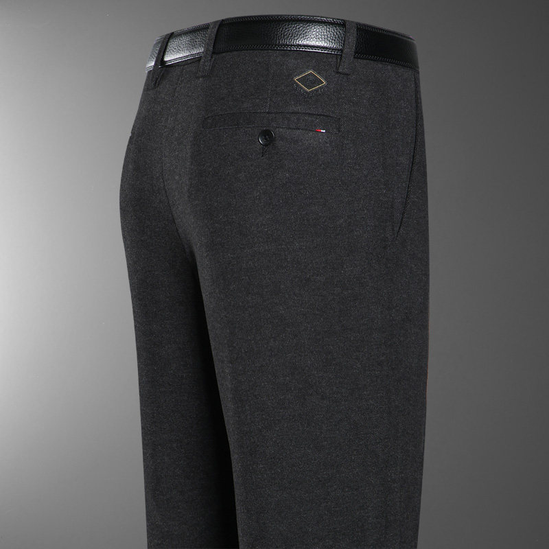 秋冬主推款！681/P40商务休闲裤子爸爸弹力腰刺绣时尚男裤,男装休闲裤,星座1216