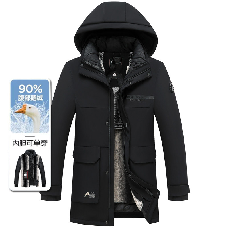 90%鹅绒服！@主推！可脱内胆！8306/P215商务爸爸羽绒衣外套,男装羽绒服,星座1216