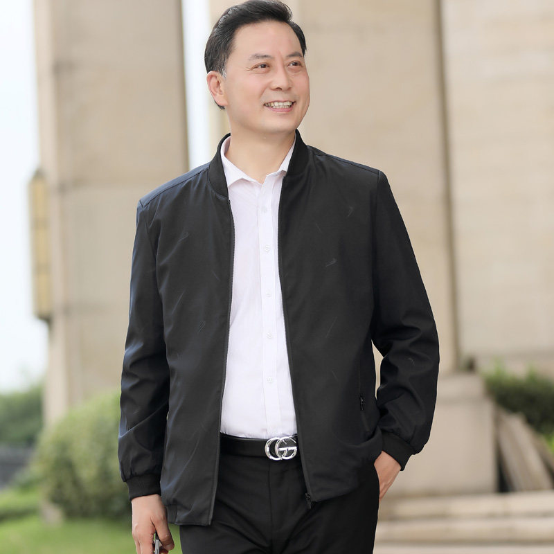 283/P40商务休闲外套2023新款夹克中年男士棒球服薄款上衣茄克,男装夹克,星座1216