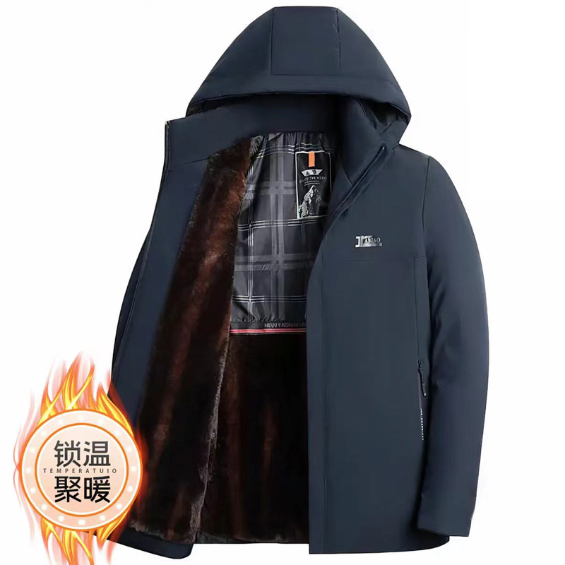 现货主推！551/P68加绒加厚商务棉衣爸爸棉服中老年棉服父亲男装图片