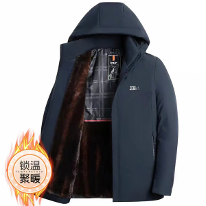 现货主推！551/P68加绒加厚商务棉衣爸爸棉服中老年棉服父亲男装图片