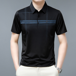2311/P30 2023夏季新款短袖T恤中青年爸爸薄款休闲polo衫男图片