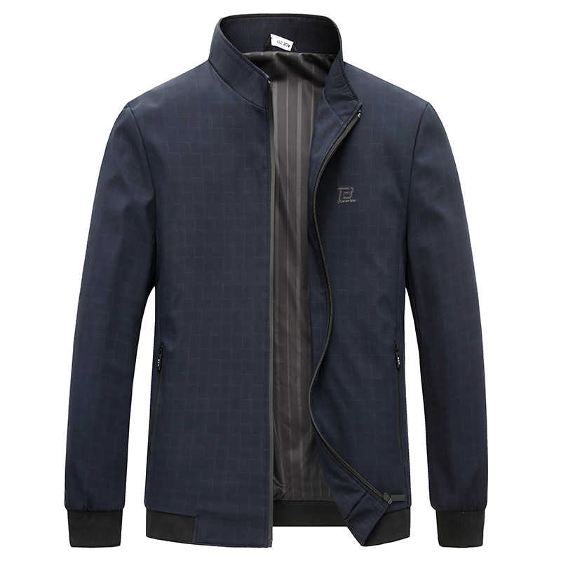 2212/P60 2023秋季新款棒球服外套男爸爸商务休闲夹克中老年外套图片