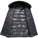 8122/P200羽绒大衣男爸爸中长款呢大衣外套老人羊毛风衣商务外套，男装毛呢大衣，星座1216