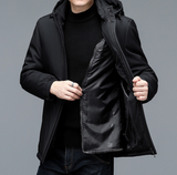 8218/P168商务爸爸羽绒服中老年冬装外套父亲中长款羽绒衣男，男装羽绒服，星座1216