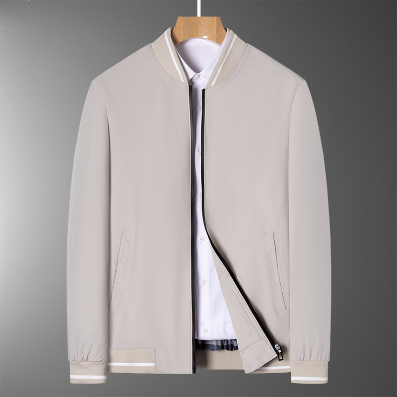 2218/P60 秋装新款中年潮流爸爸夹克父亲外套运动休闲棒球服图片