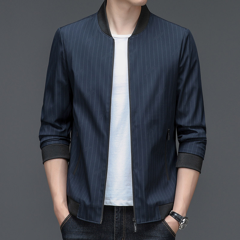 2221/P60 商务爸爸装 春秋季薄款外套夹克运动休闲棒球服图片