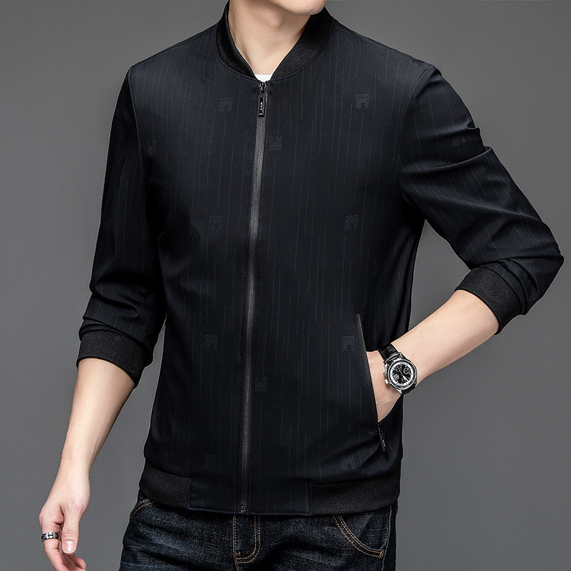 2205/P55新款运动装棒球服外套男爸爸商务休闲夹克父亲外套茄克,男装夹克,星座1216