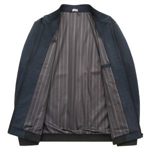 2213/P60 秋季新款爸爸夹克父亲外套运动休闲商务棒球服中年男装图片